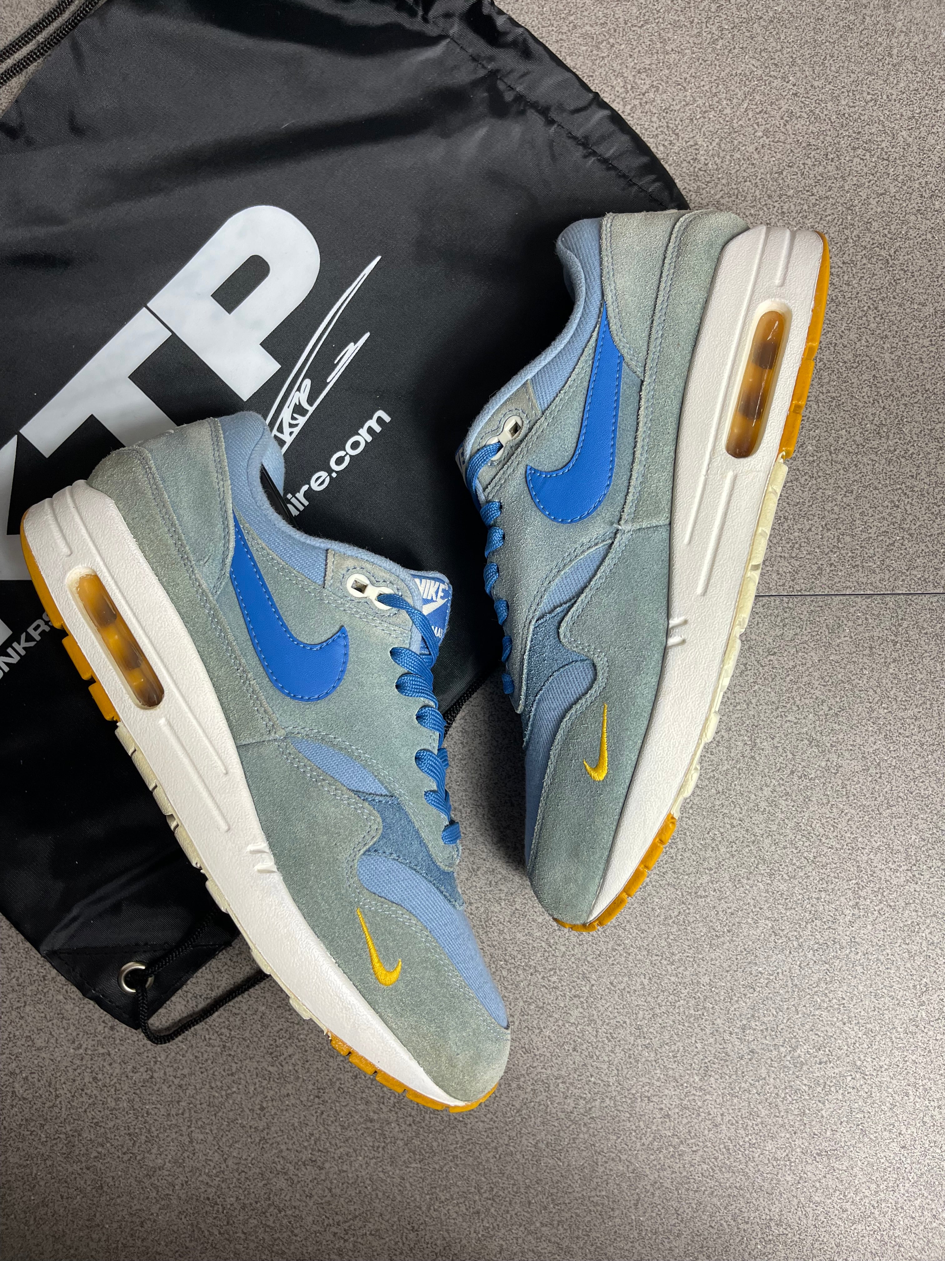 Nike Air Max 1 Work mini swoosh blue taille 42 5 KlickTaPaire