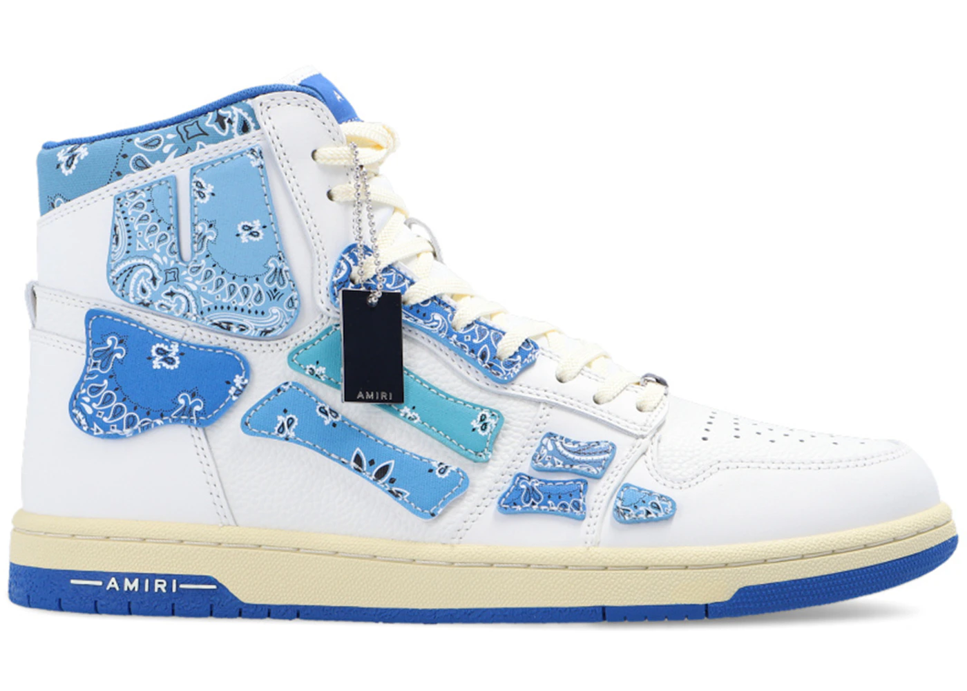 AMIRI Skel Top Hi Bandana White Blue