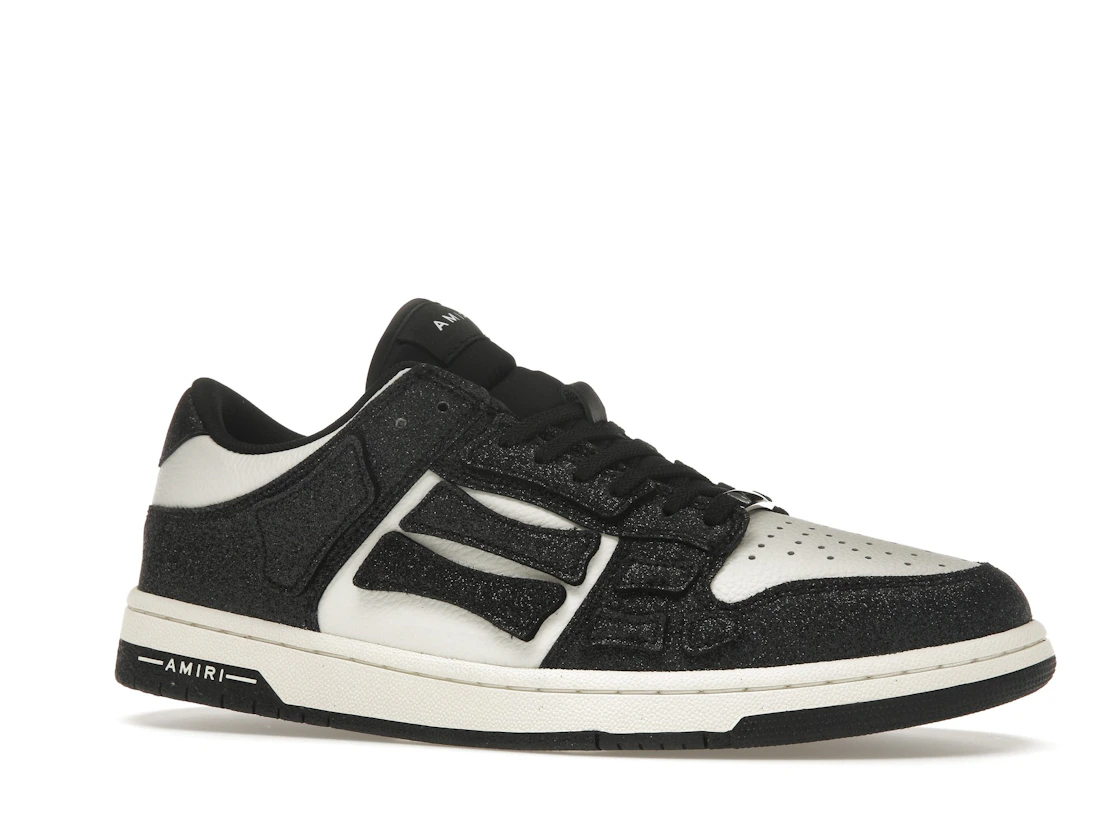 Vue 3 de AMIRI Skel Top Low Shimmer Black White