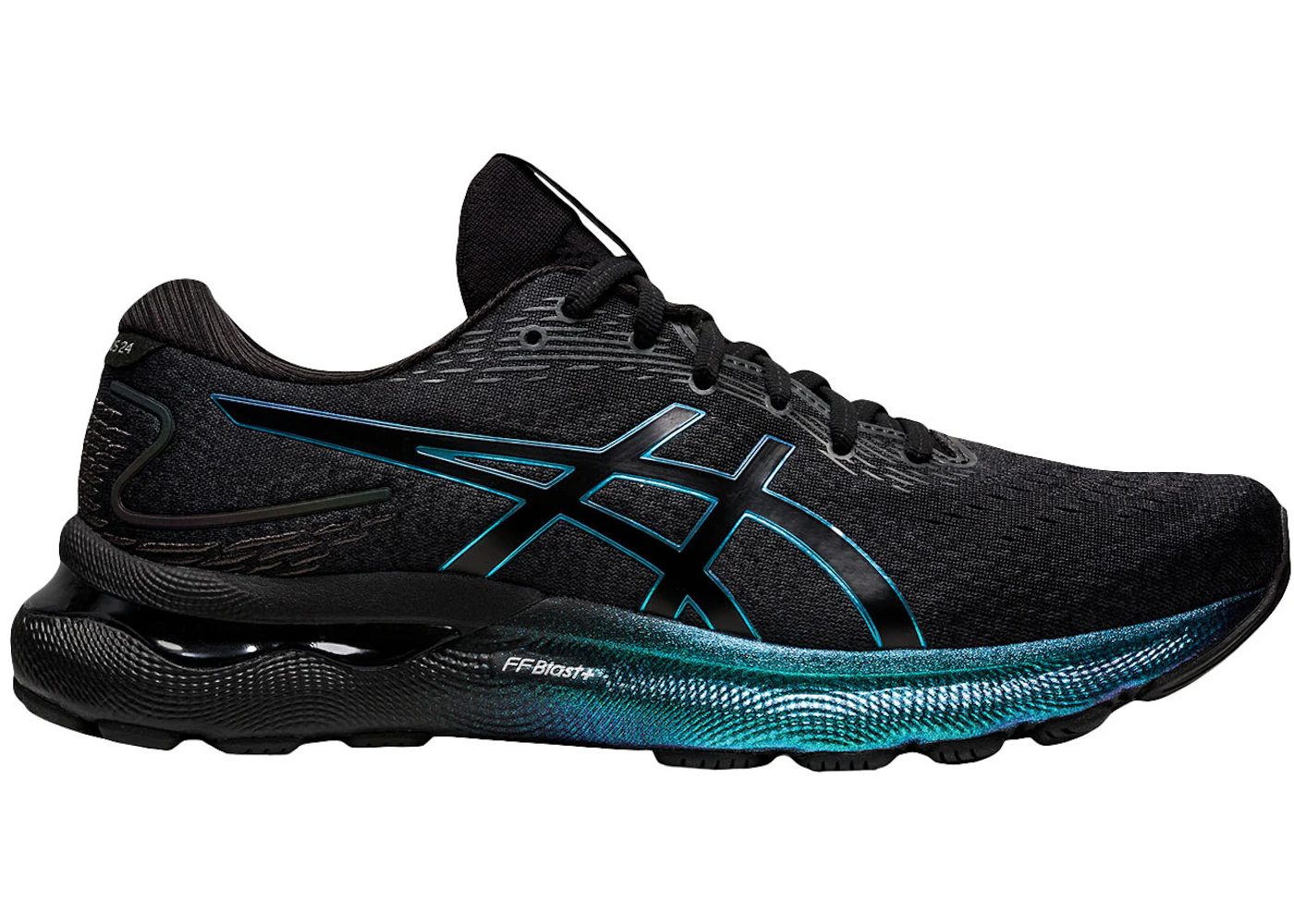 ASICS Gel Nimbus 24 Platinum Black Blue