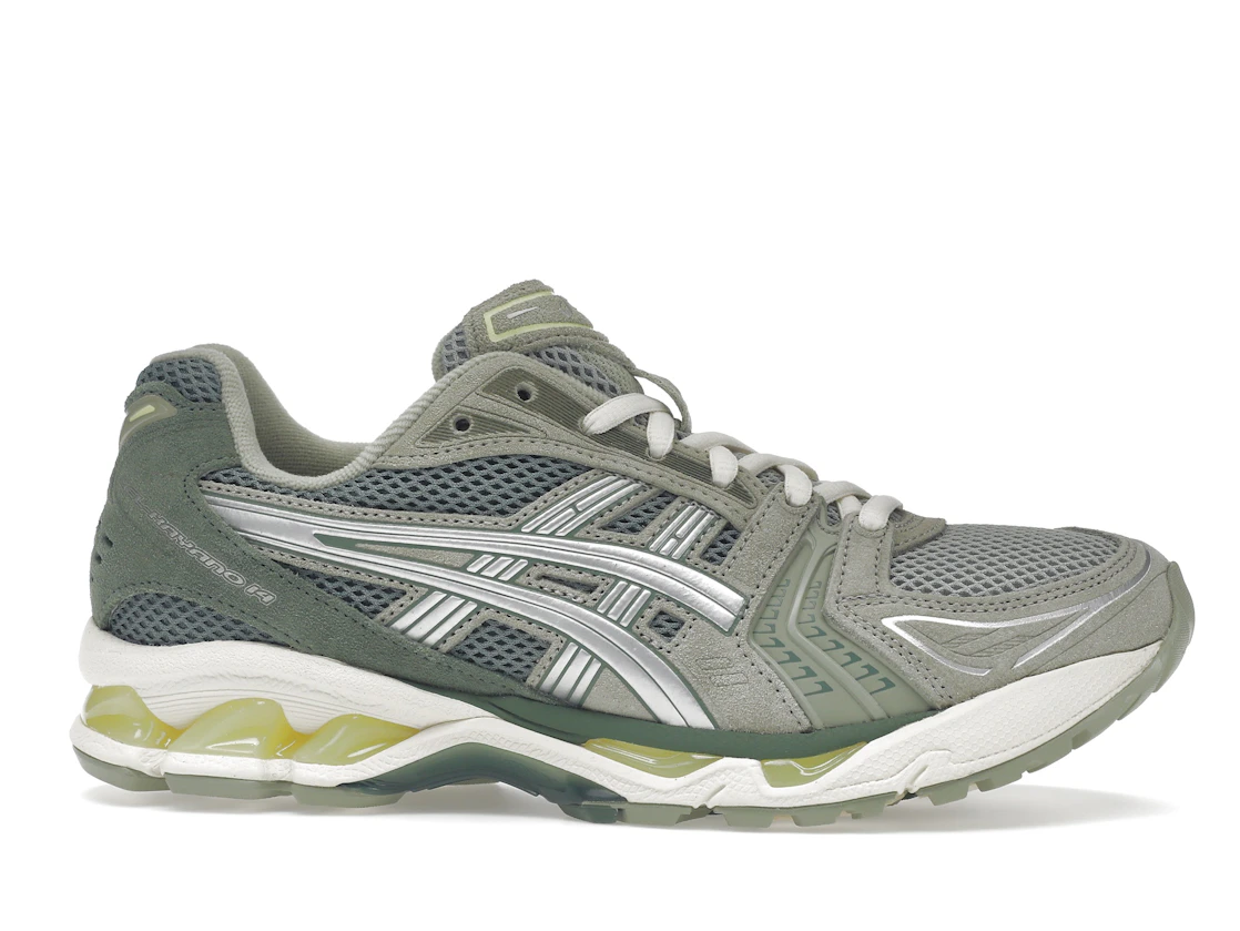 Vue 2 de ASICS Gel-Kayano 14 Olive Grey Pure Silver