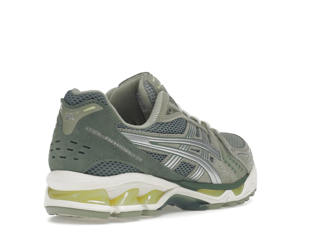 Vue 32 de ASICS Gel-Kayano 14 Olive Grey Pure Silver