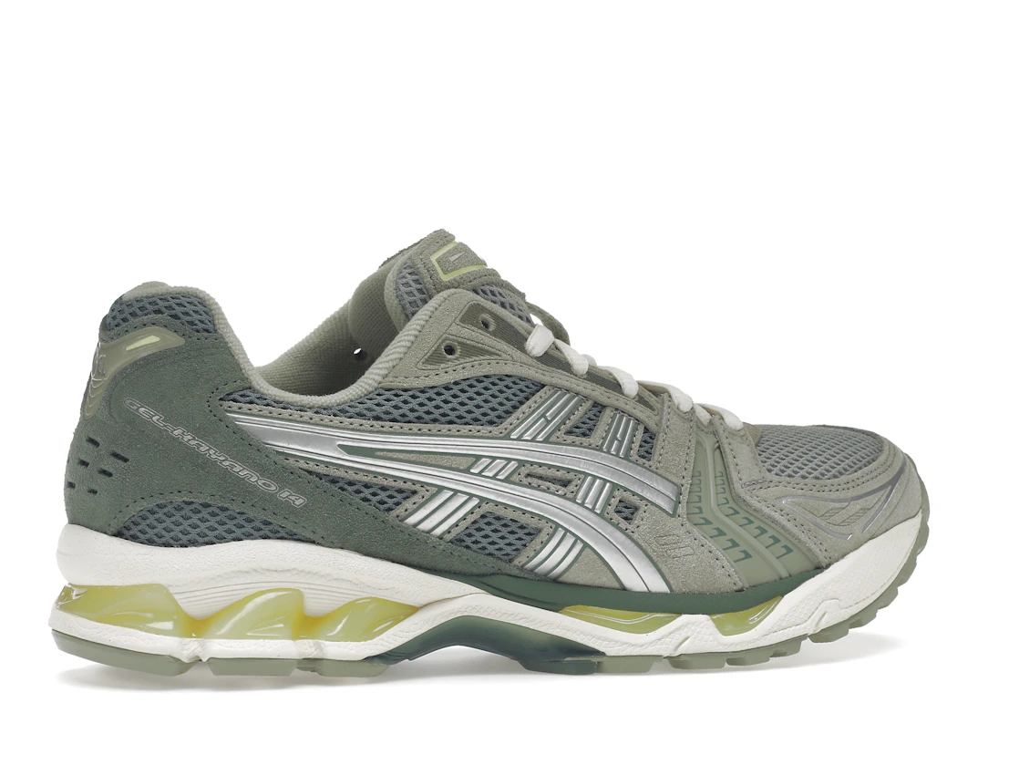 Vue 35 de ASICS Gel-Kayano 14 Olive Grey Pure Silver