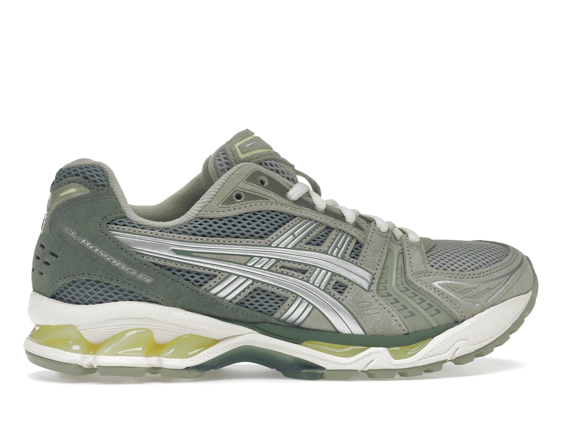 Vue 36 de ASICS Gel-Kayano 14 Olive Grey Pure Silver