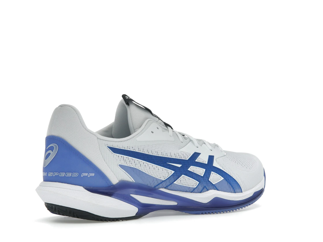 Vue 33 de ASICS Solution Speed FF 3 Clay White Tuna Blue
