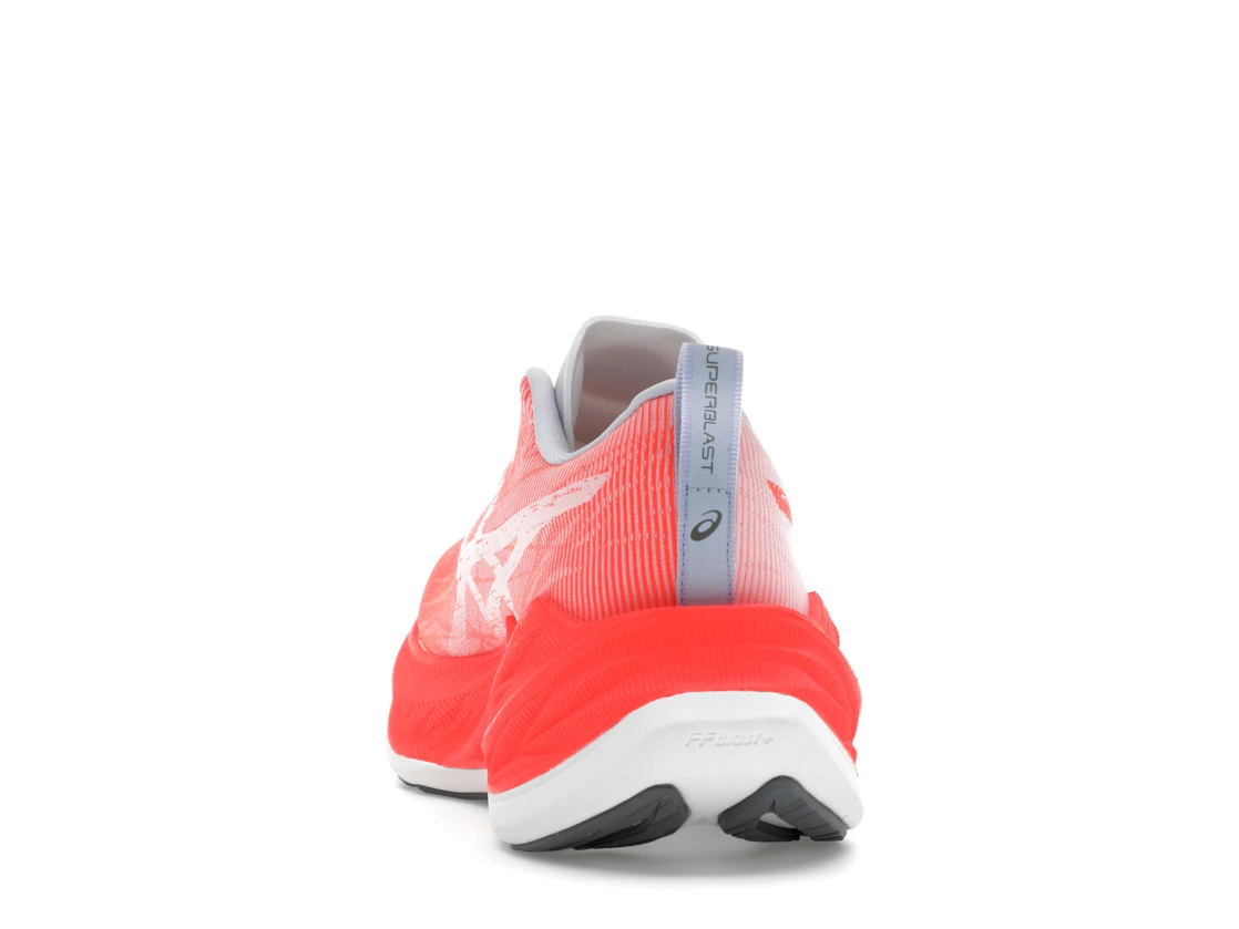Vue 27 de ASICS Superblast White Sunrise Red