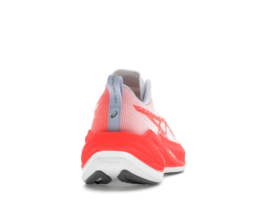 Vue 29 de ASICS Superblast White Sunrise Red