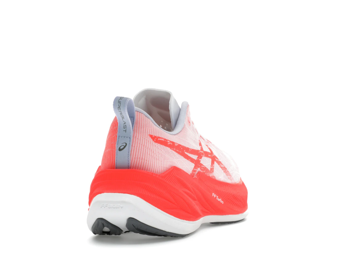 Vue 30 de ASICS Superblast White Sunrise Red
