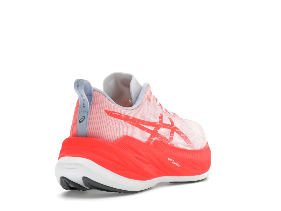 Vue 31 de ASICS Superblast White Sunrise Red