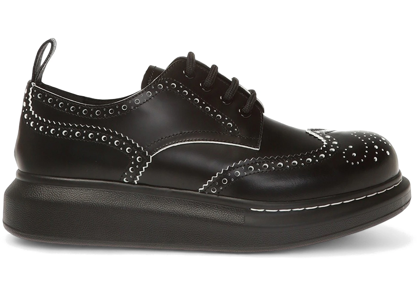 Alexander McQueen Derby Shoes Black White 
