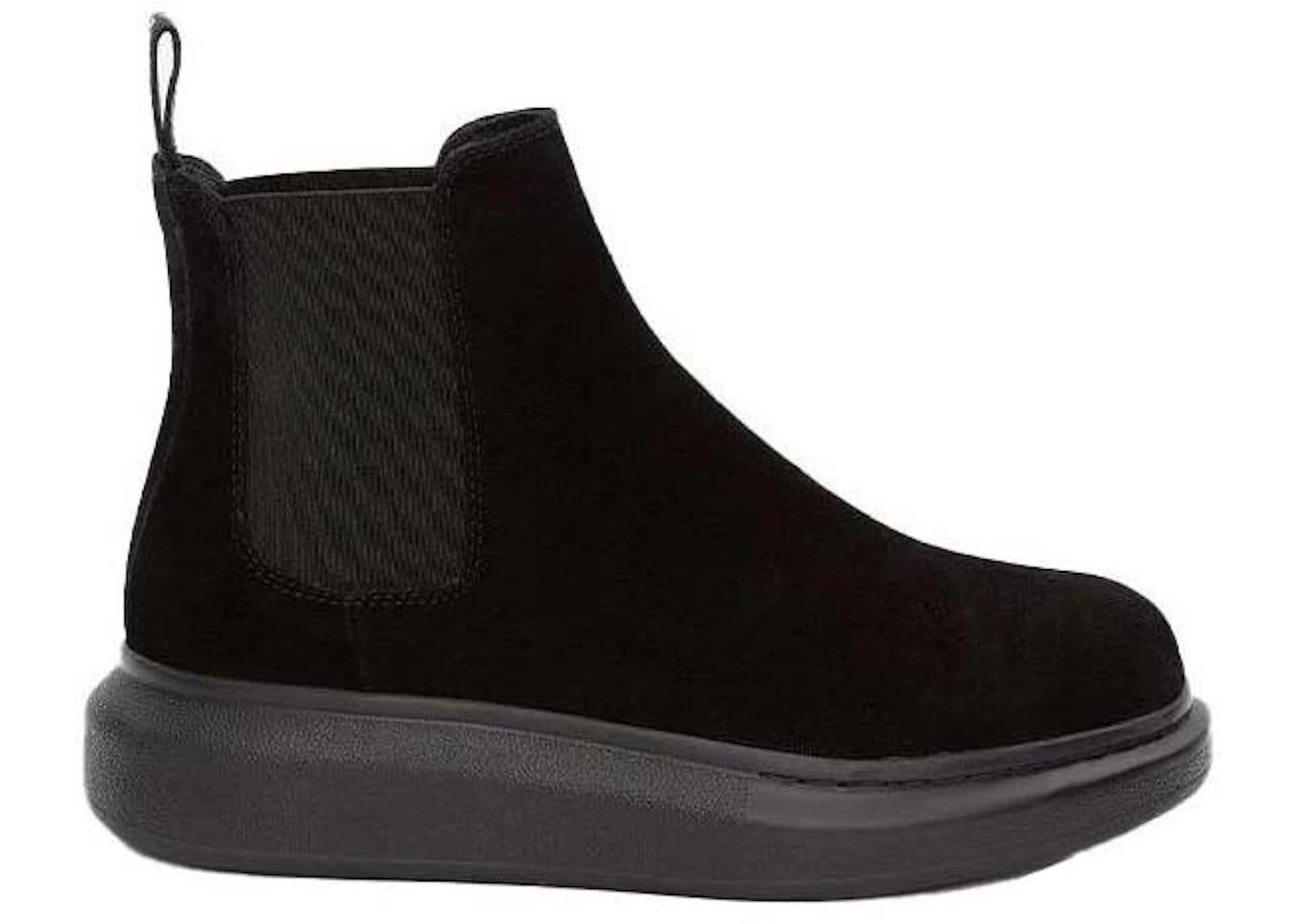 Alexander McQueen Hybrid Chelsea Boot Black Suede 