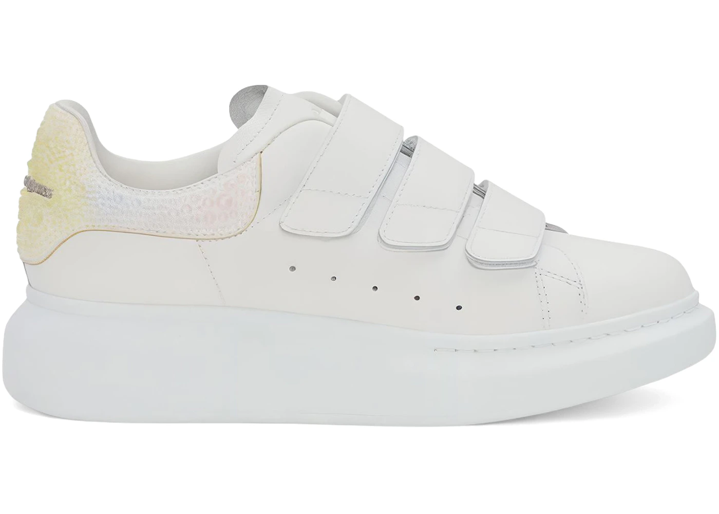 Alexander McQueen Oversized Touch-Strap White Yellow Pink Crystal 