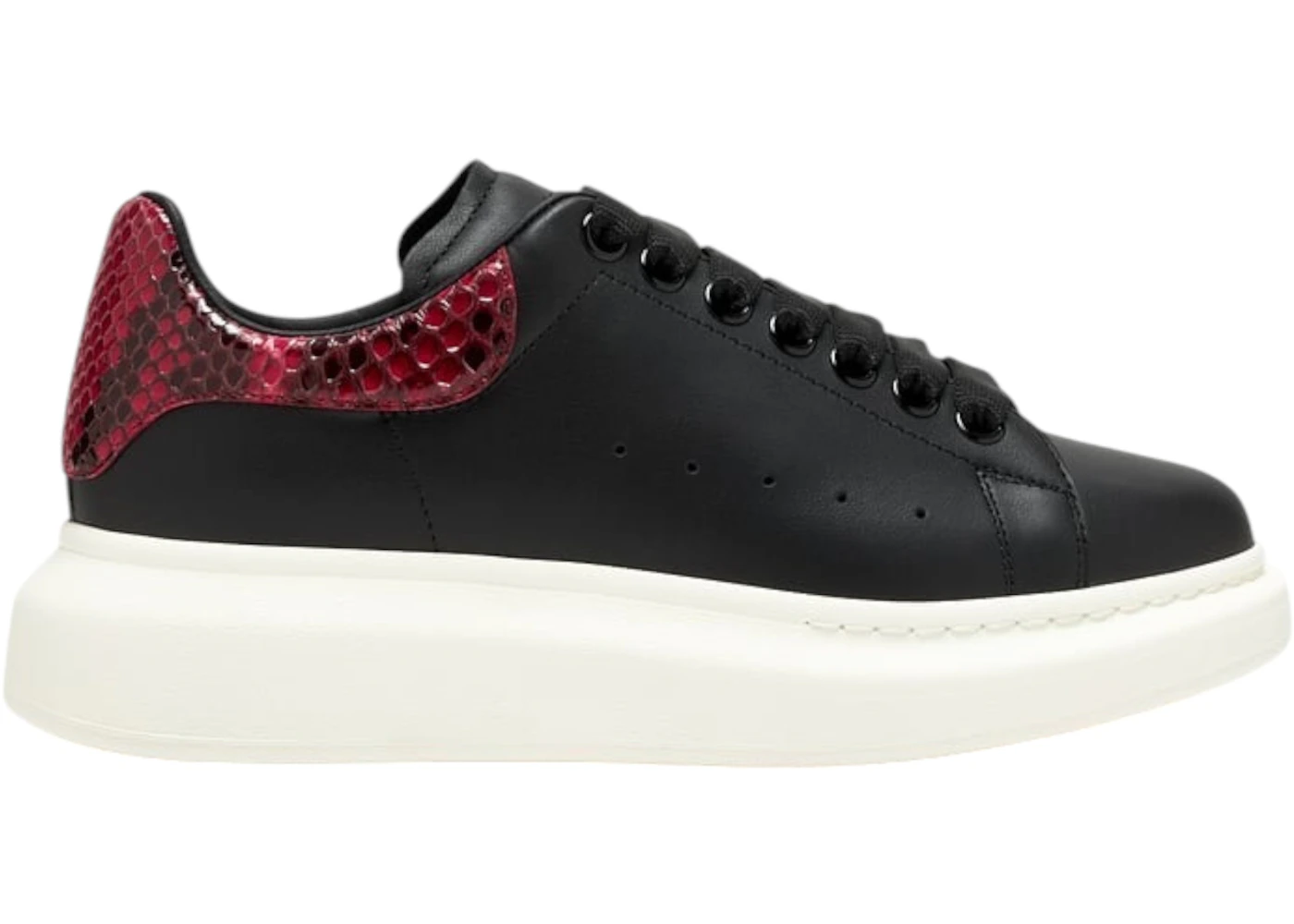 Alexander McQueen Oversized Black Red Python Print 