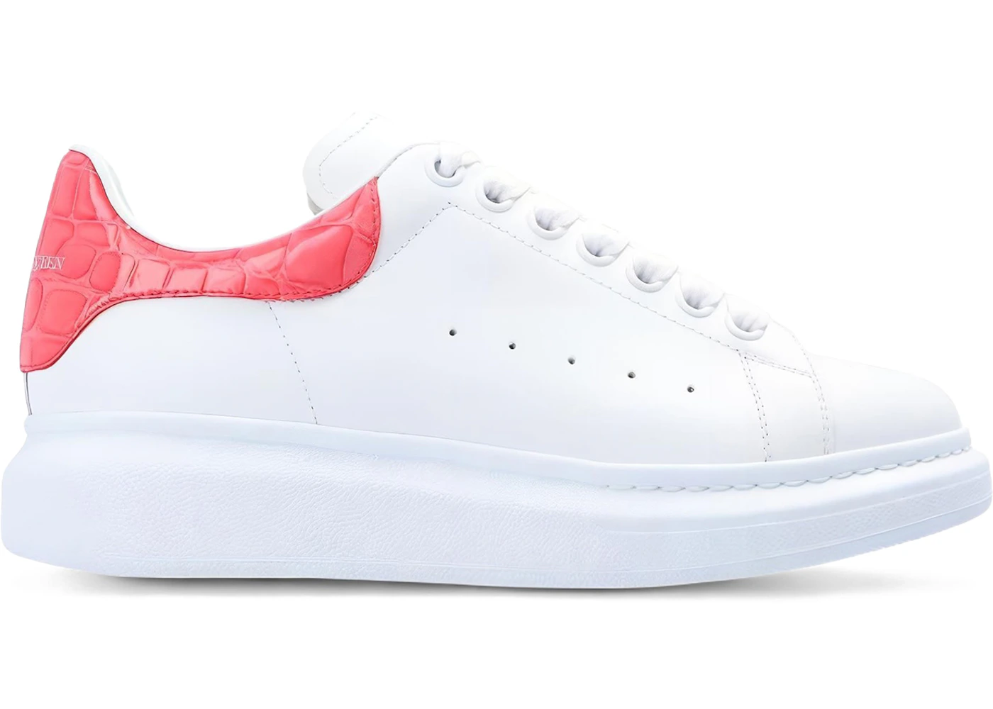Alexander McQueen Oversized White Coral Croc 