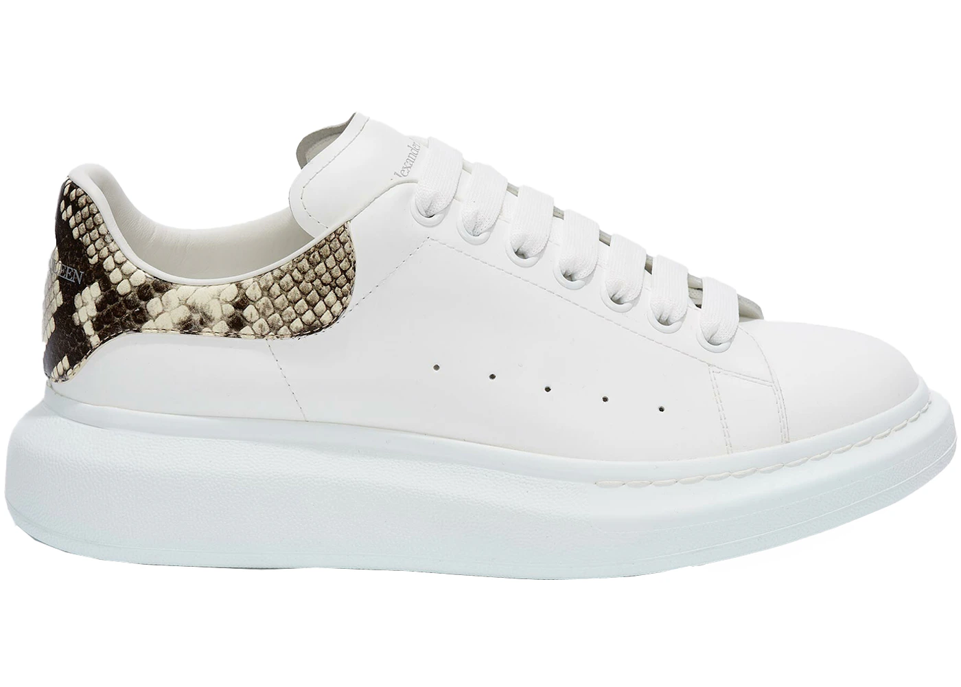 Alexander McQueen Oversized White Natural Python 