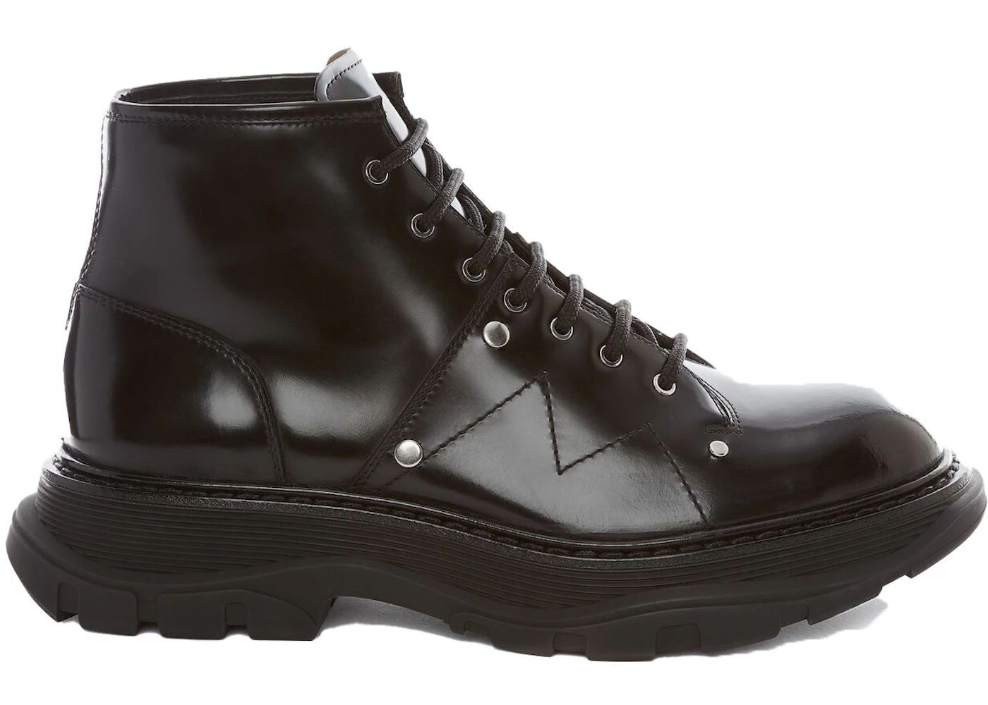 Alexander McQueen Tread Lace Up Boot Black 