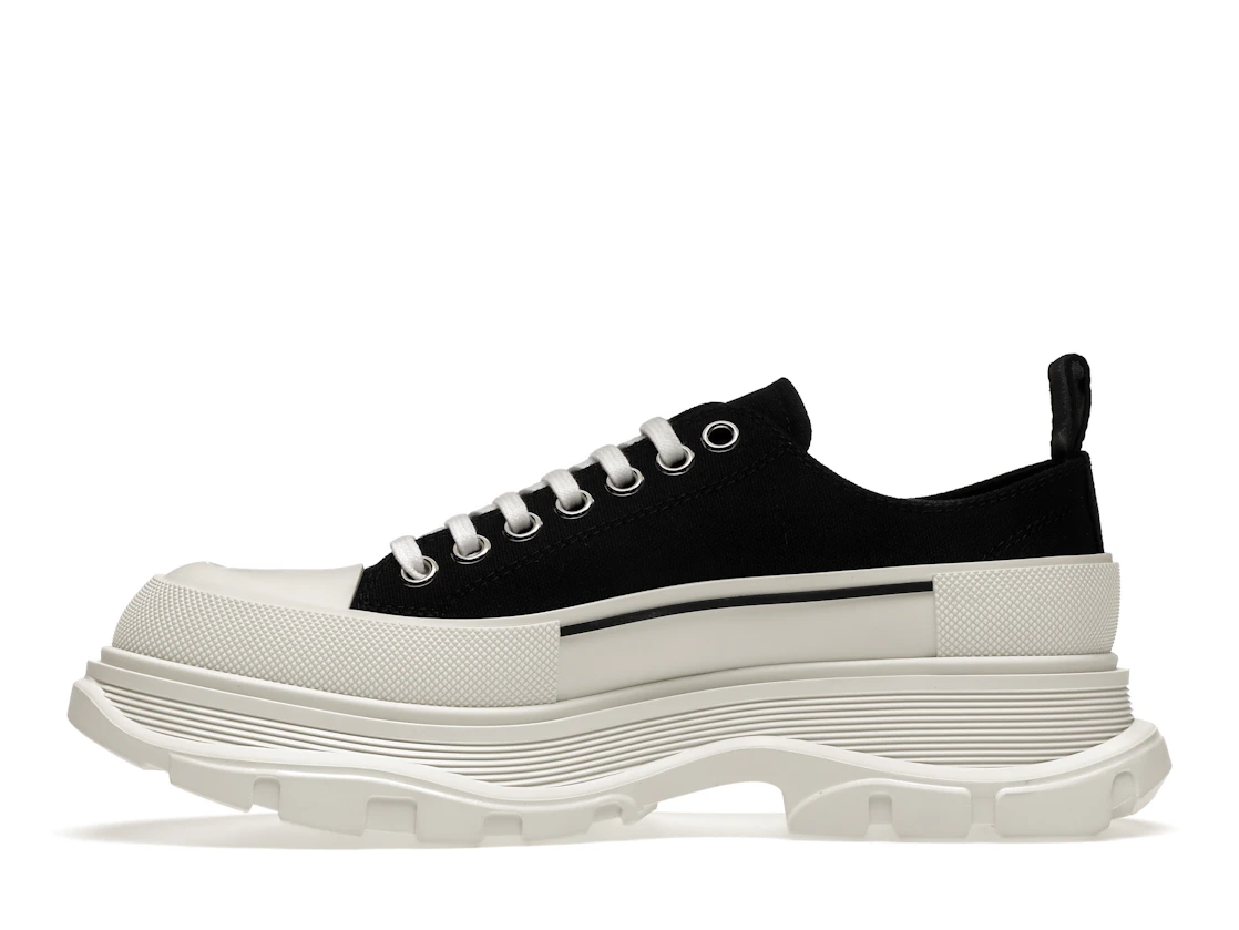 Vue 19 de Alexander McQueen Tread Slick Low Lace Up Black White FW21