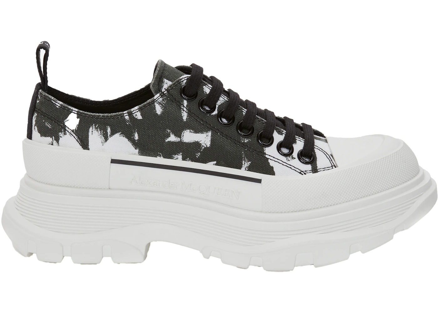 Alexander McQueen Tread Slick Low Lace Up White Black 