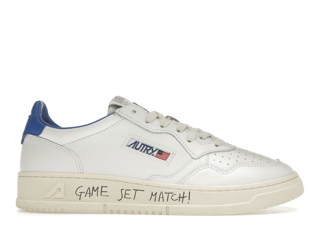 Vue 1 de Autry Medalist Leather Low Game Set Match! White Palace Blue