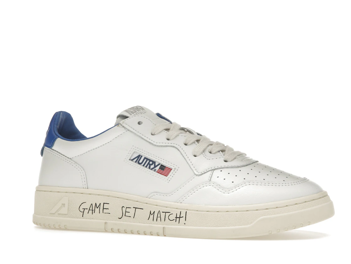Vue 3 de Autry Medalist Leather Low Game Set Match! White Palace Blue