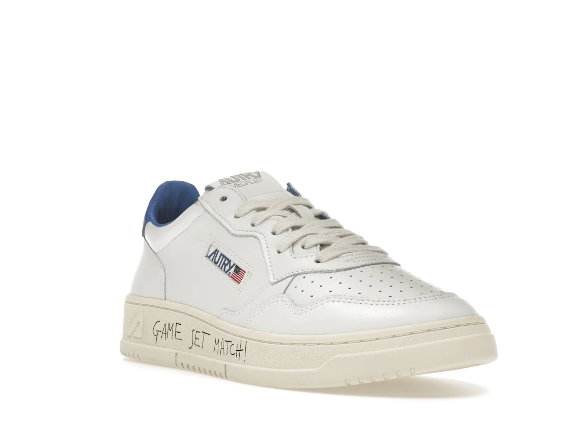 Vue 6 de Autry Medalist Leather Low Game Set Match! White Palace Blue