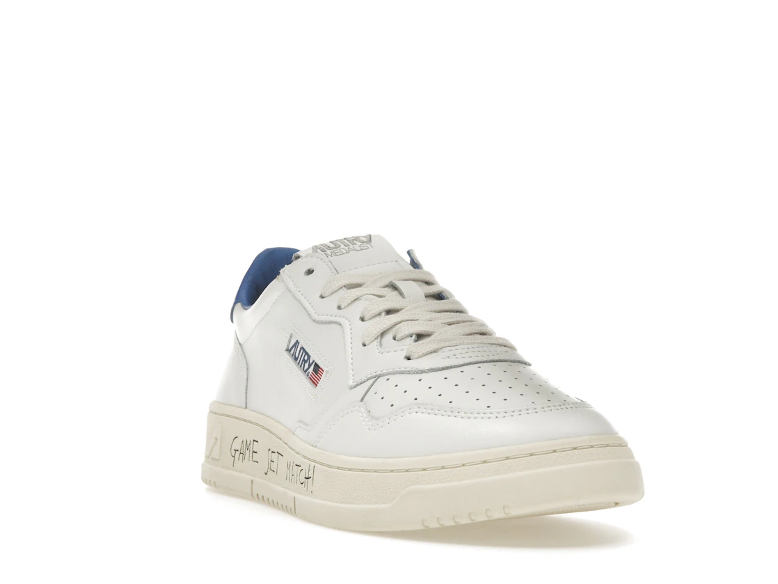 Vue 7 de Autry Medalist Leather Low Game Set Match! White Palace Blue