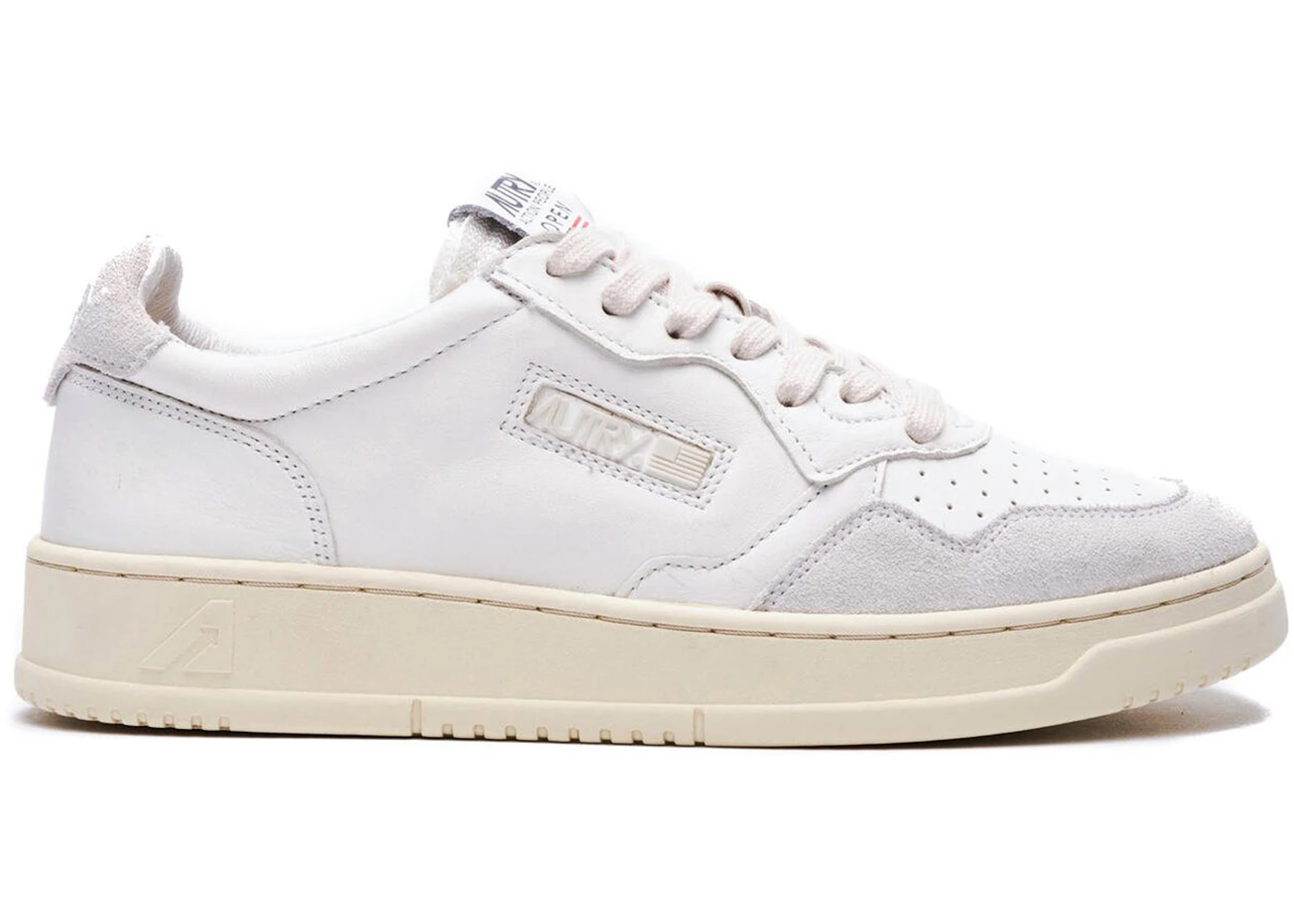 Autry Open Leather Low White
