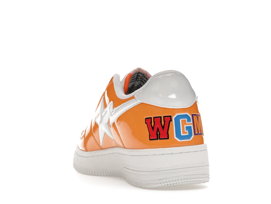 Vue 26 de A Bathing Ape Bape Sta Low Color Block Shark Orange