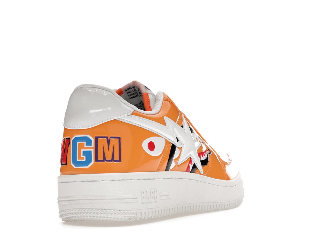 Vue 31 de A Bathing Ape Bape Sta Low Color Block Shark Orange