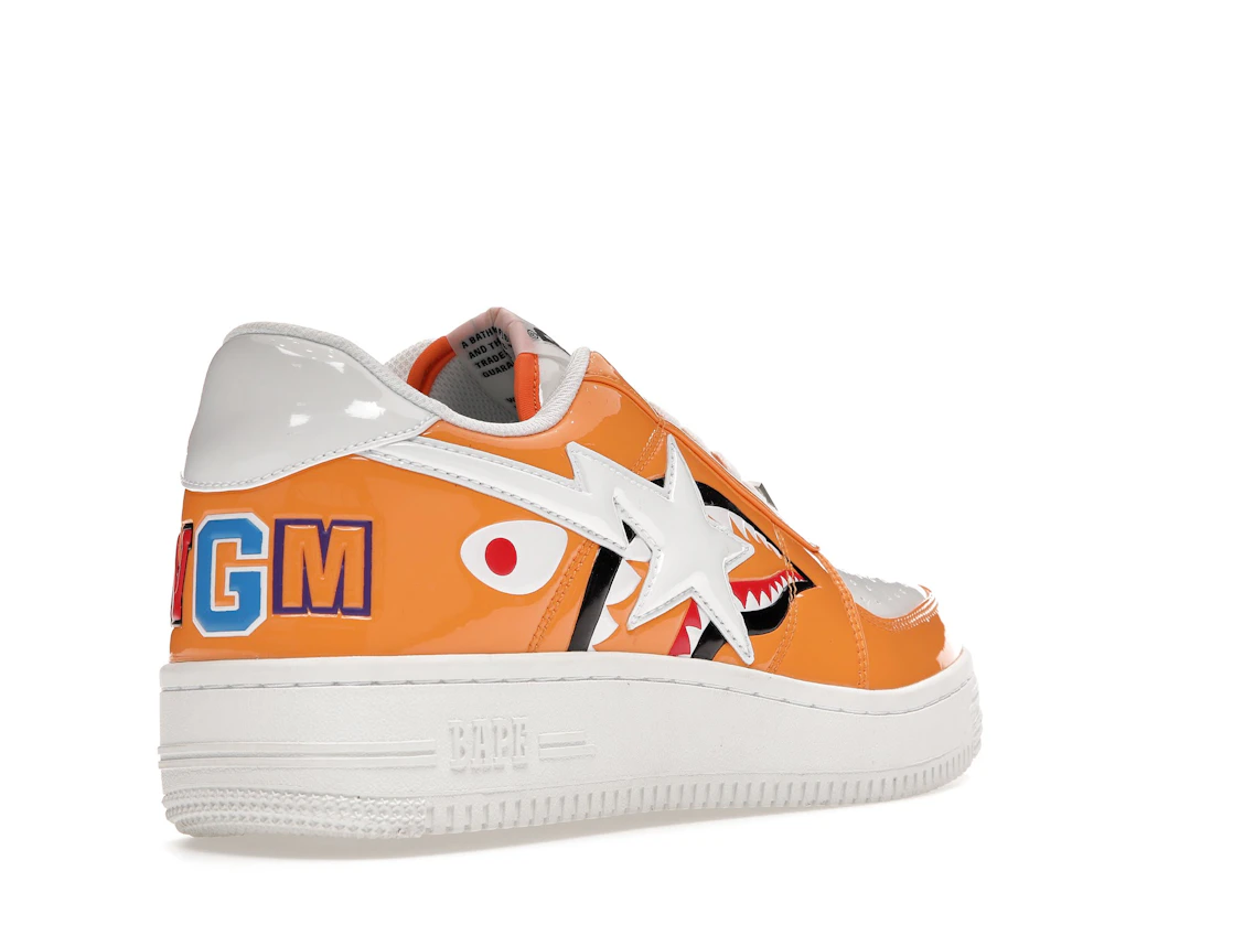 Vue 32 de A Bathing Ape Bape Sta Low Color Block Shark Orange