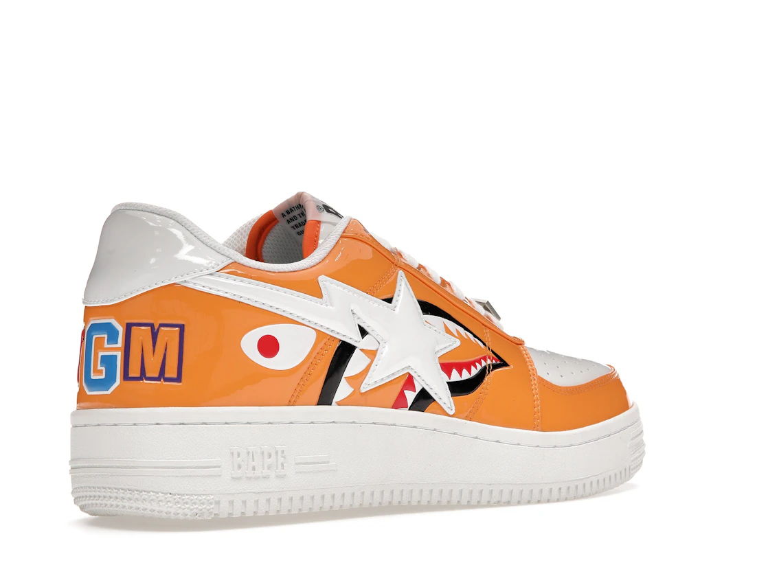 Vue 33 de A Bathing Ape Bape Sta Low Color Block Shark Orange
