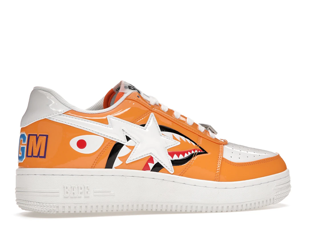 Vue 35 de A Bathing Ape Bape Sta Low Color Block Shark Orange