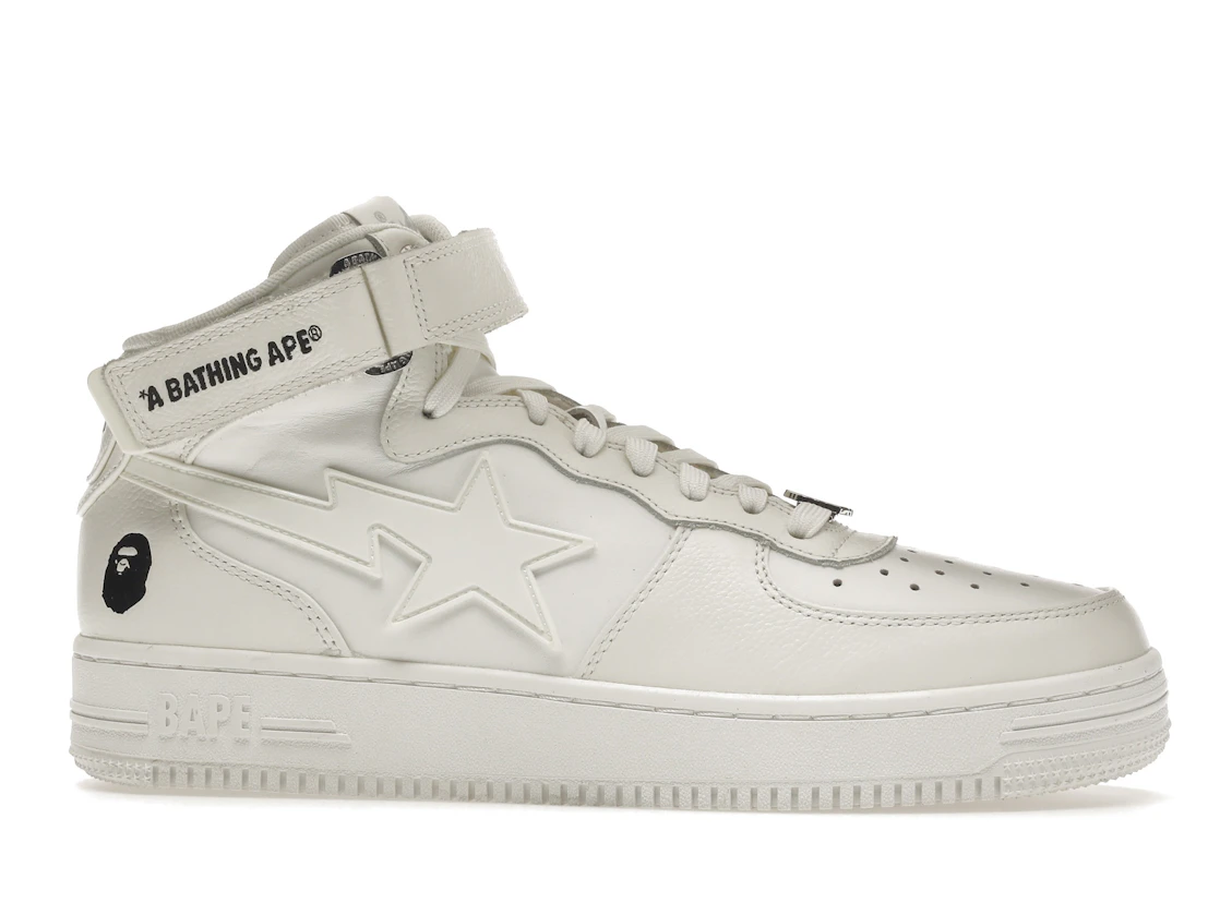 Vue 2 de A Bathing Ape Bape Sta Mid White