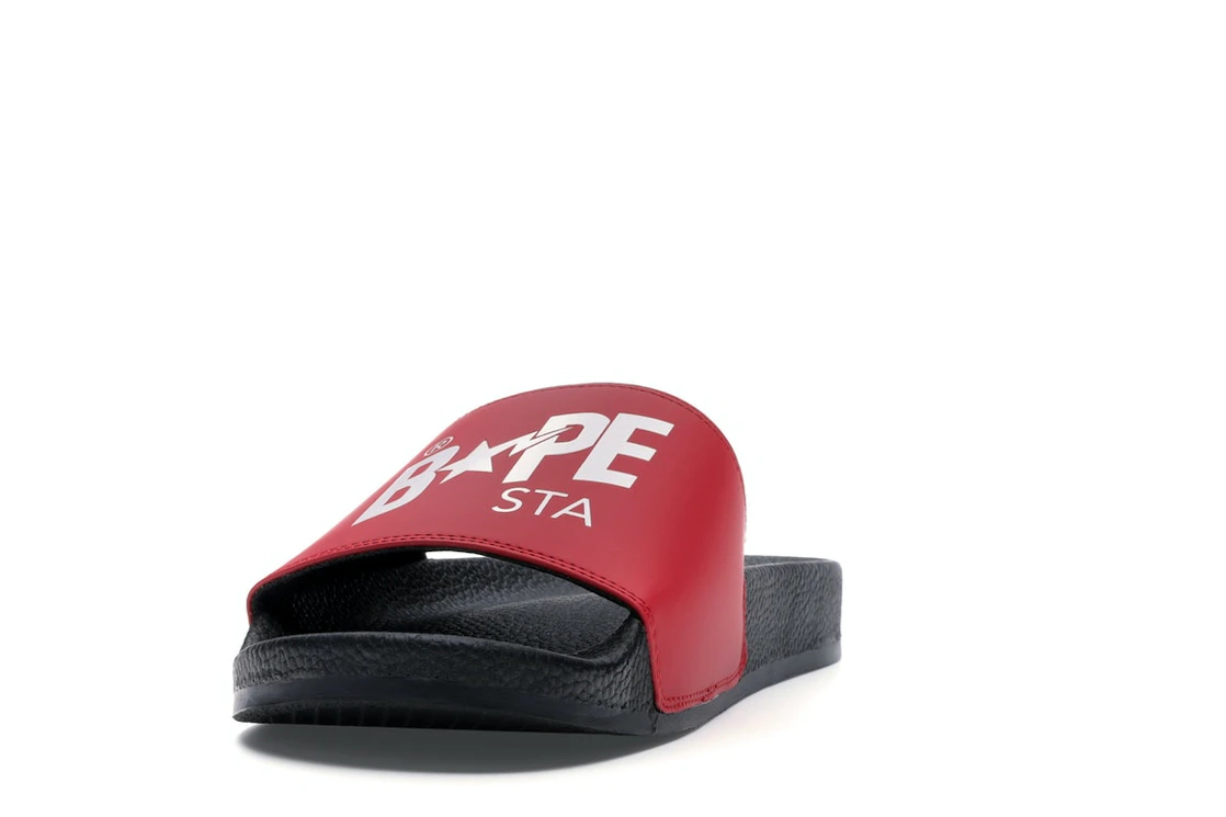 Vue 12 de A Bathing Ape Bape Sta Slide Black Red