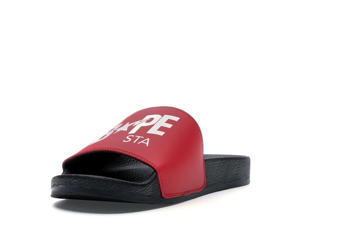 Vue 13 de A Bathing Ape Bape Sta Slide Black Red