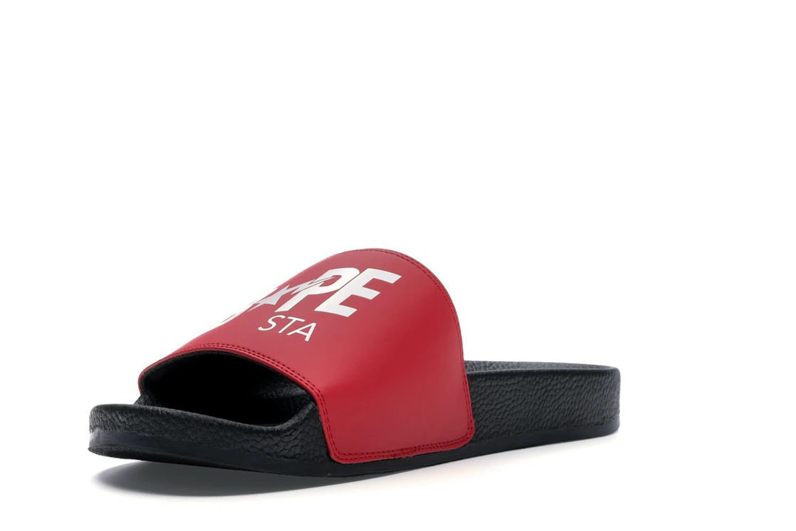 Vue 14 de A Bathing Ape Bape Sta Slide Black Red