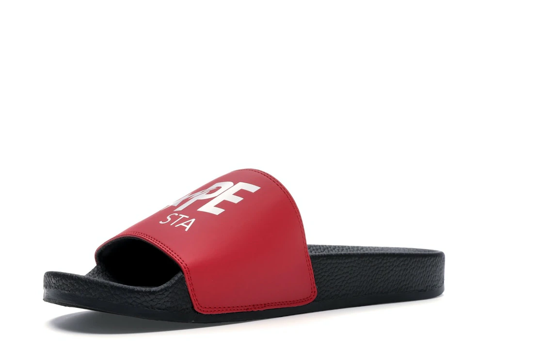 Vue 15 de A Bathing Ape Bape Sta Slide Black Red