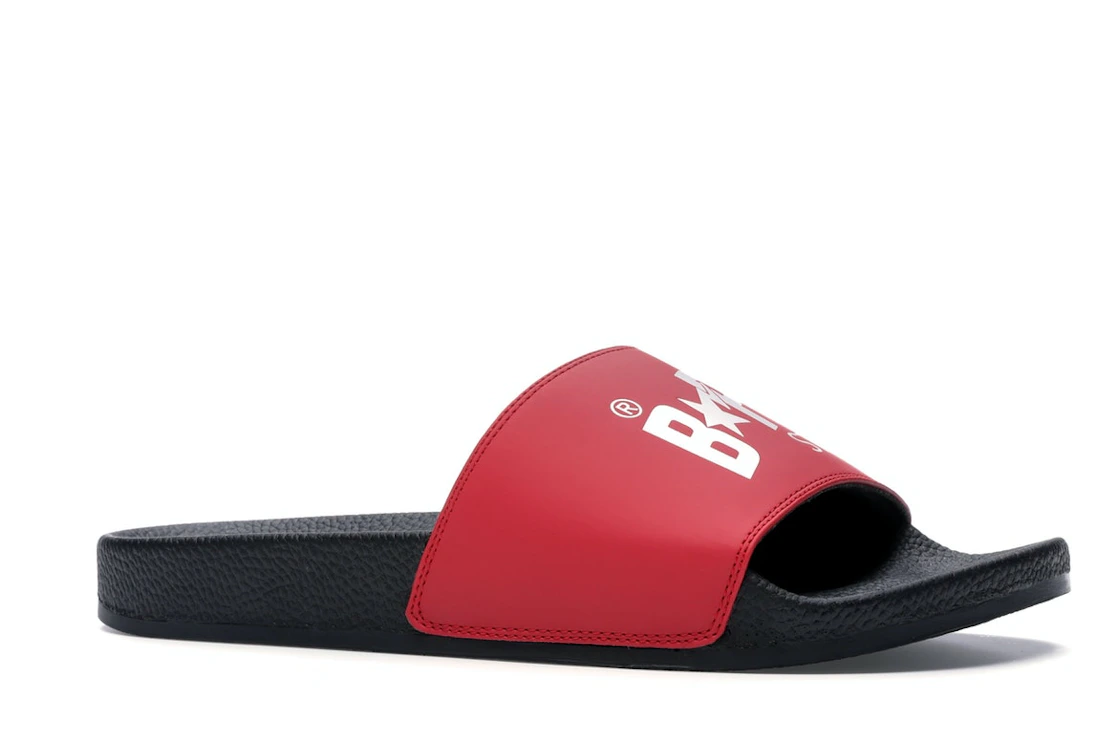 Vue 3 de A Bathing Ape Bape Sta Slide Black Red