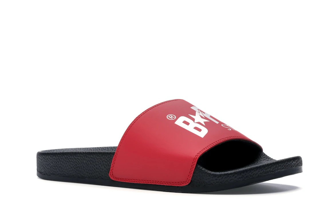 Vue 4 de A Bathing Ape Bape Sta Slide Black Red