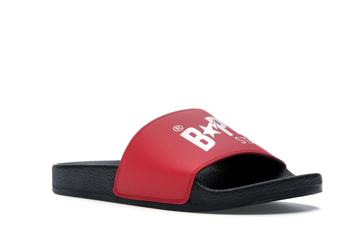 Vue 5 de A Bathing Ape Bape Sta Slide Black Red
