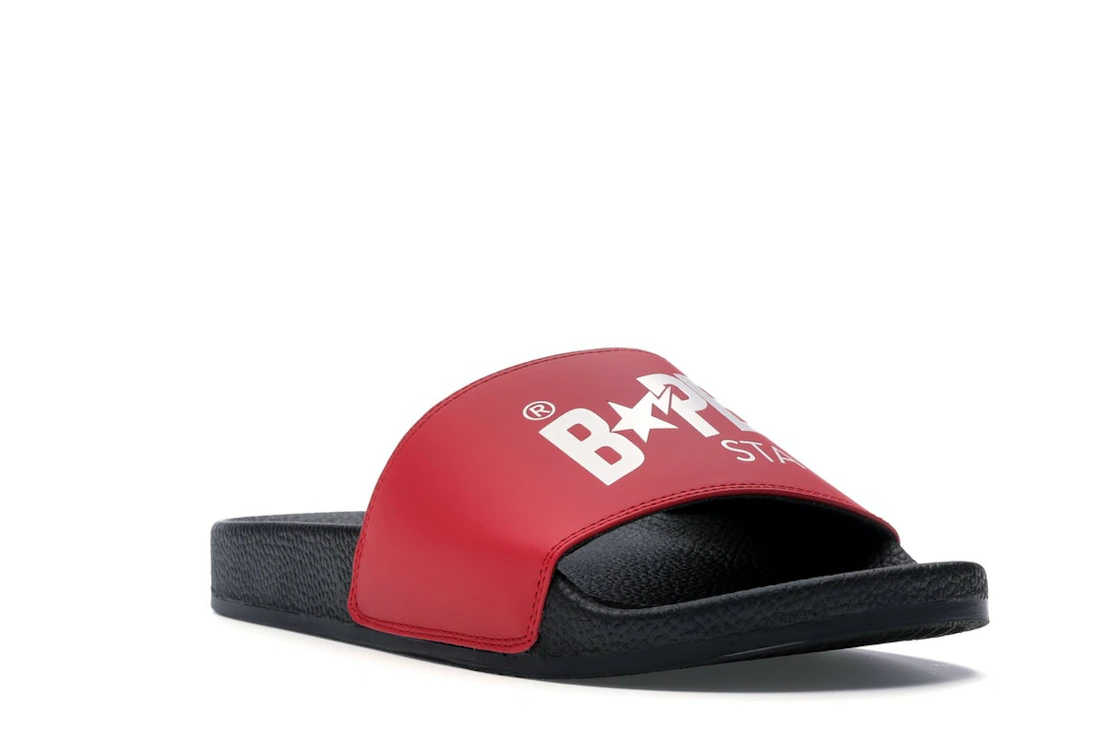 Vue 6 de A Bathing Ape Bape Sta Slide Black Red