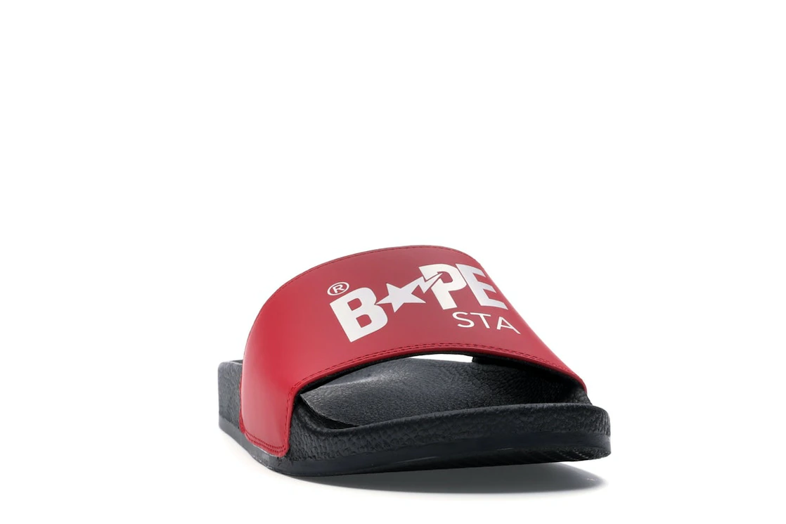 Vue 8 de A Bathing Ape Bape Sta Slide Black Red