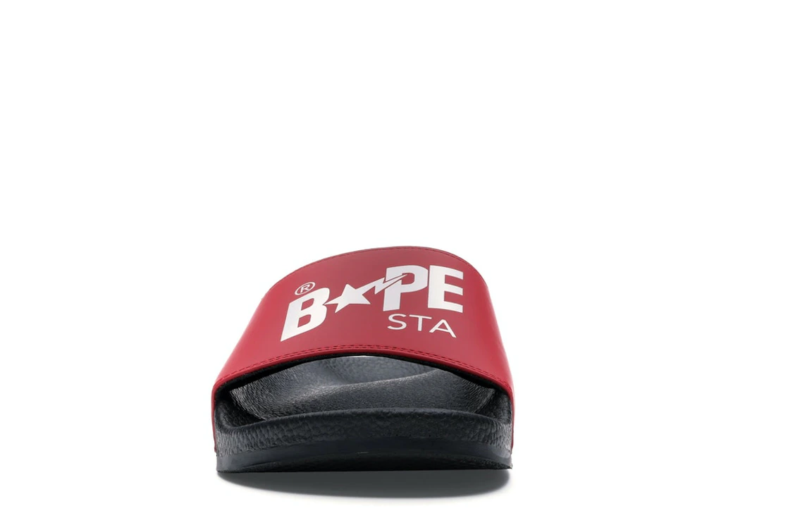 Vue 10 de A Bathing Ape Bape Sta Slide Black Red