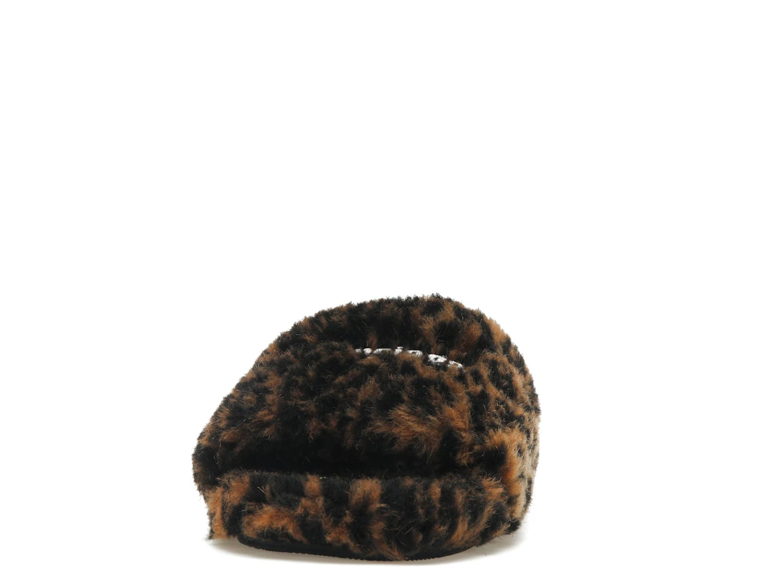 Vue 11 de Balenciaga Furry Slide Leopard Brown Black