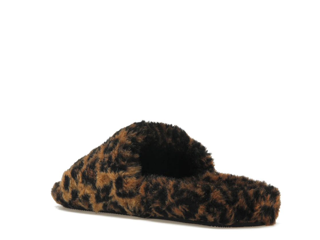 Vue 24 de Balenciaga Furry Slide Leopard Brown Black