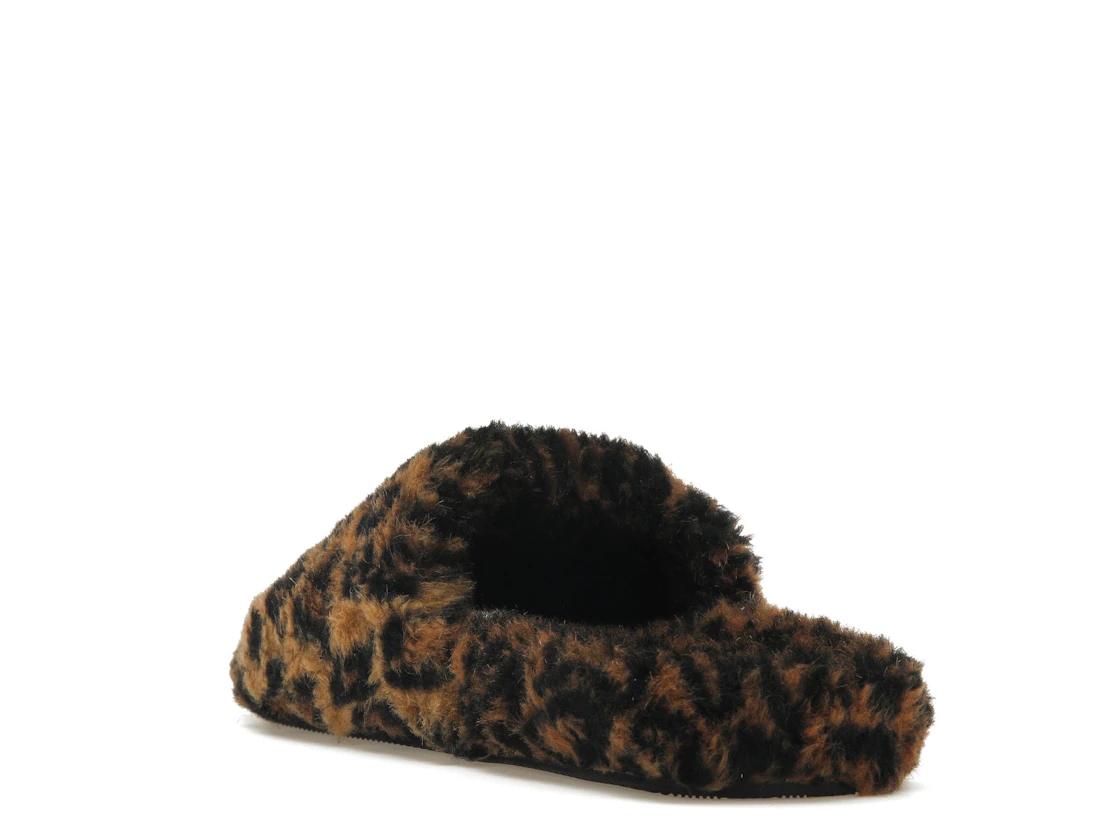 Vue 25 de Balenciaga Furry Slide Leopard Brown Black