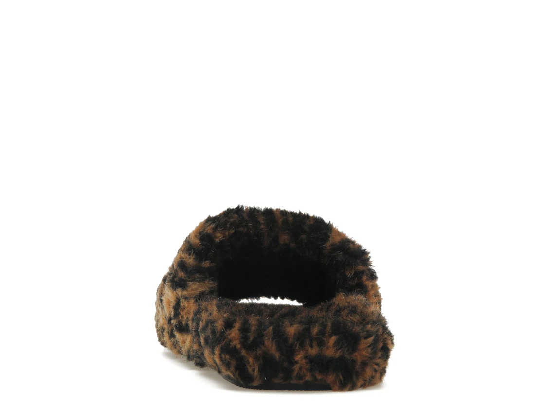Vue 27 de Balenciaga Furry Slide Leopard Brown Black