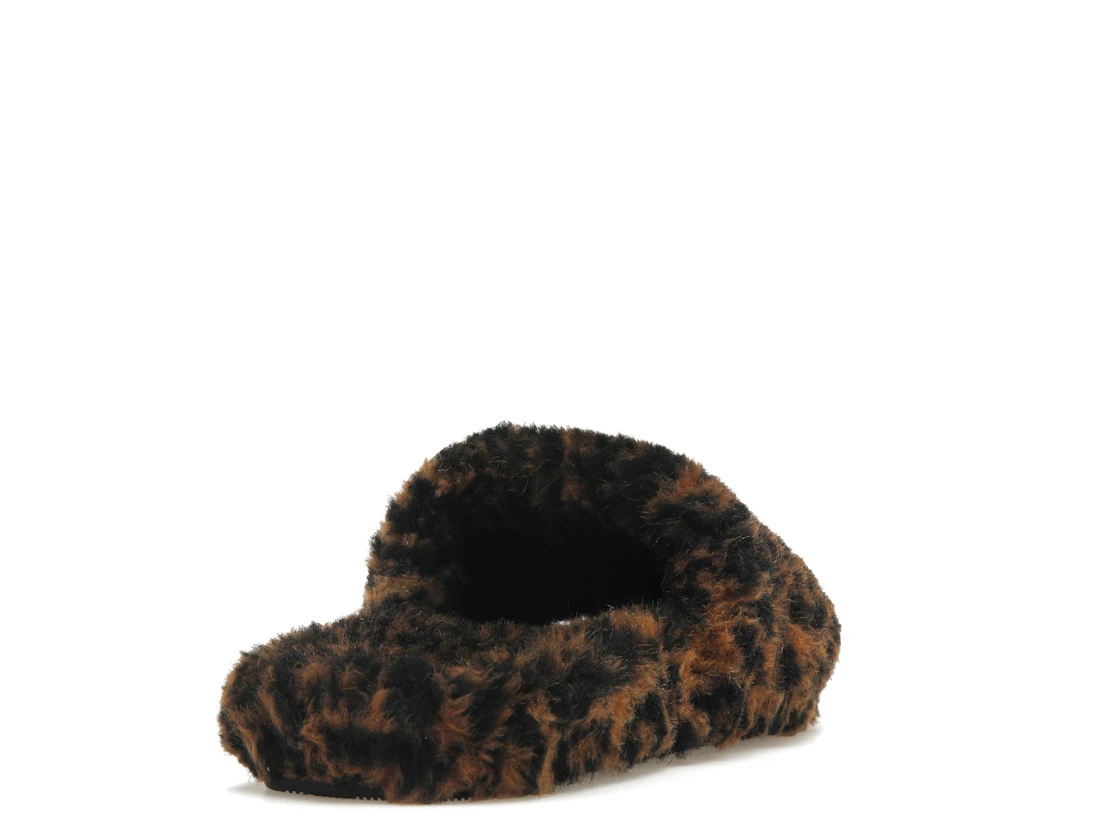 Vue 30 de Balenciaga Furry Slide Leopard Brown Black