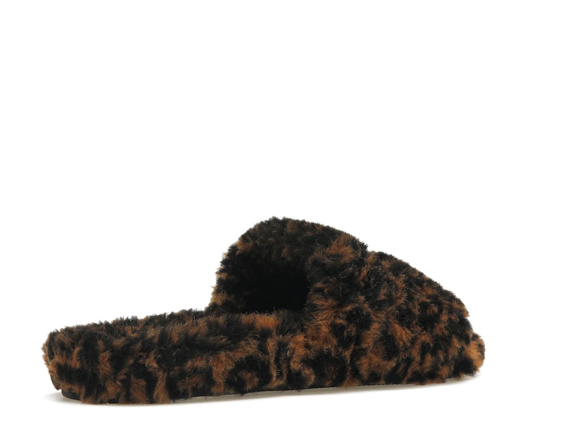 Vue 33 de Balenciaga Furry Slide Leopard Brown Black