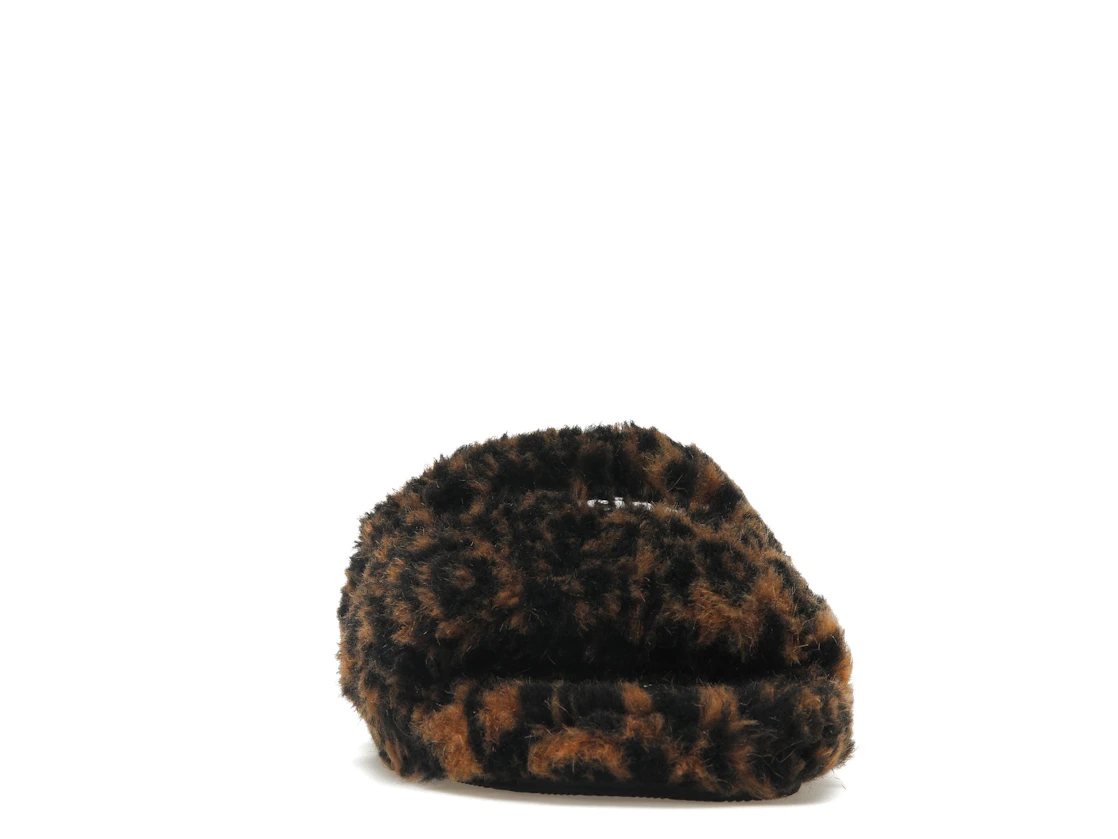 Vue 9 de Balenciaga Furry Slide Leopard Brown Black